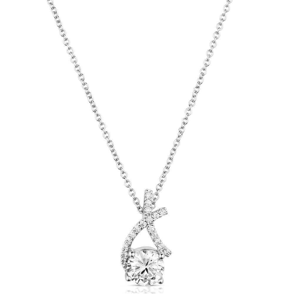 Diamond Montana Silversmiths necklace on a white background