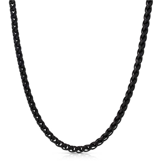 Black Montana Silversmiths chain necklace on a white background