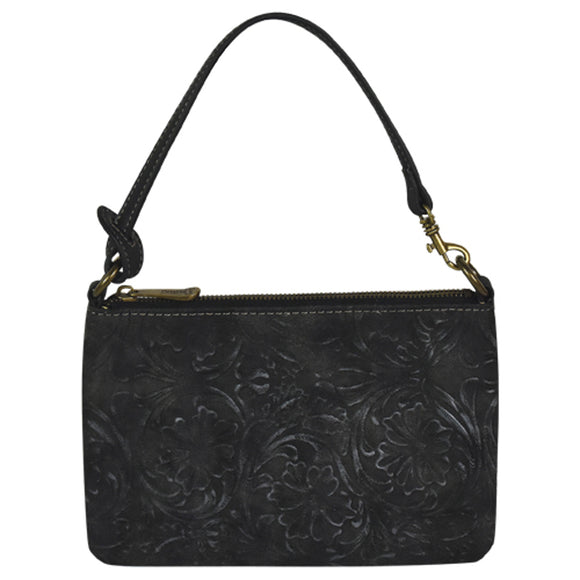 Black Western Floral Convertible Mini Shoulder Bag by Justin®