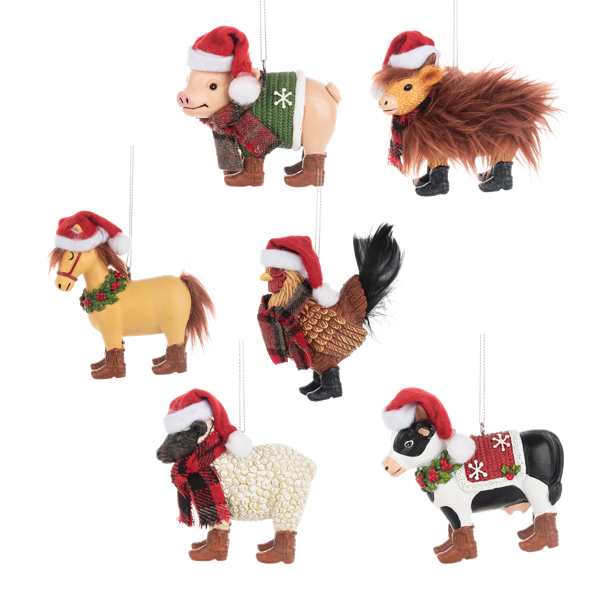 Christmas Farm Animal Ornament by Ganz®