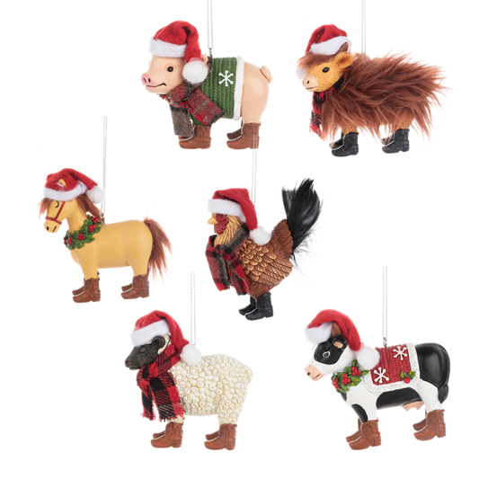Christmas Farm Animal Ornament by Ganz®
