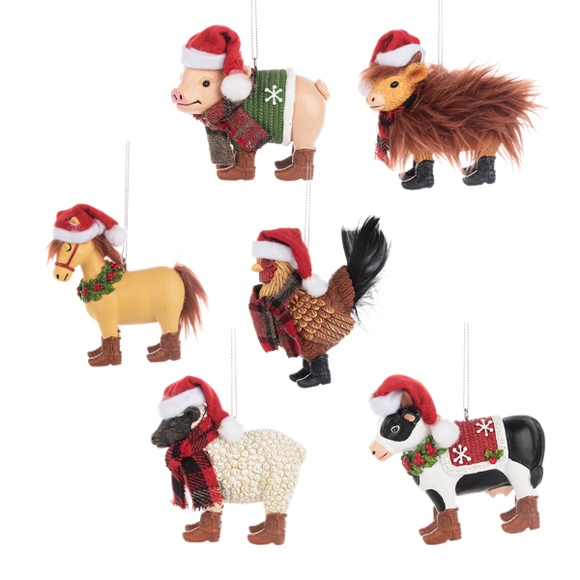 Christmas Farm Animal Ornament by Ganz®