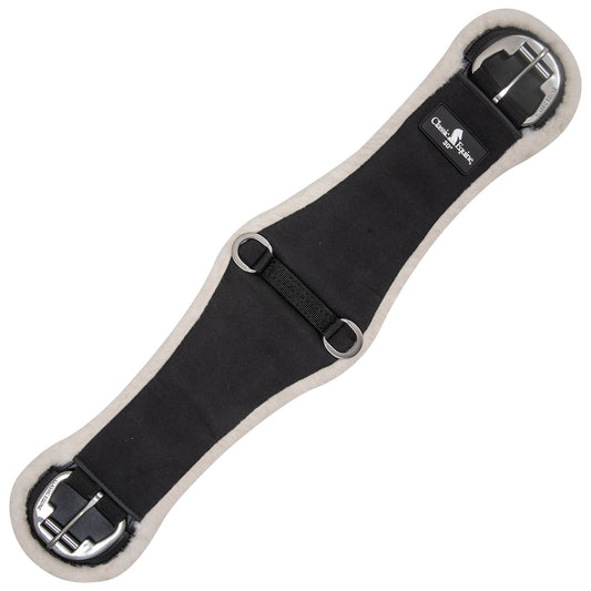 black western cinch with fleece from classic equine with a white background