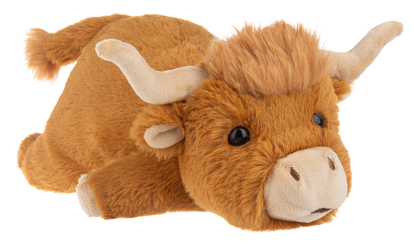 Plush Ganz highland cow on a white background