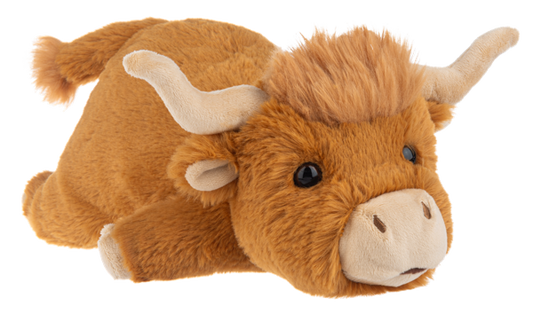 Plush Ganz highland cow on a white background