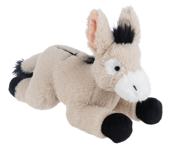 Donkey stuffy from Ganz on a white background