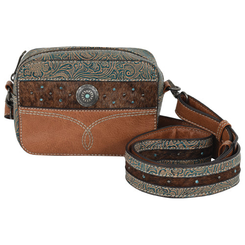 Teal Tooled Crossbody Purse by Justin®