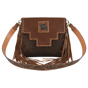 Cowhide & Buckstitch Crossbody Purse by Red Dirt Hat Co®
