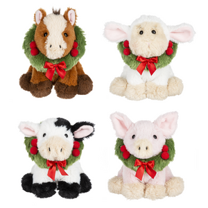 Yuletide Wreath Animal Stuffy by Ganz®