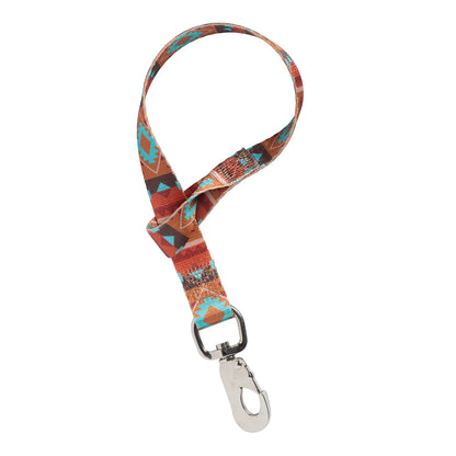 brown southwest print bucket strap on a white background