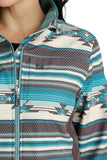 Teal Southwest Logo Softshell Women's Jacket by Cinch®