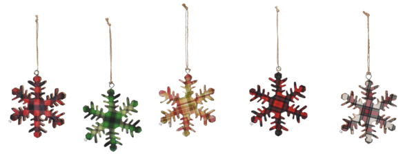 Plaid Snowflake Ornament by Ganz®