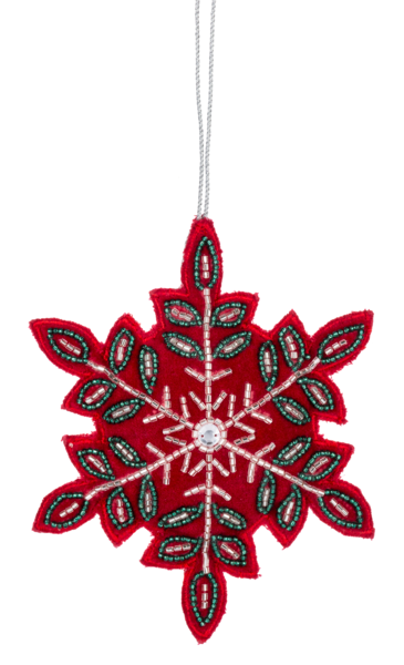 Velvet Ebroidered Snowflake Ornament by Ganz®