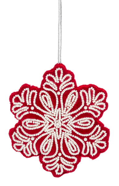 Velvet Ebroidered Snowflake Ornament by Ganz®
