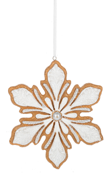 Frosted Snowflake Ornament by Ganz®