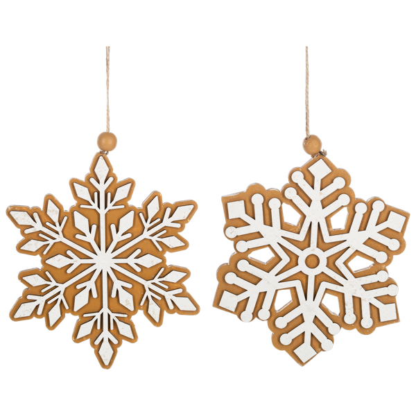 christmas tree decorations by Ganz in the shape of a snowflake
