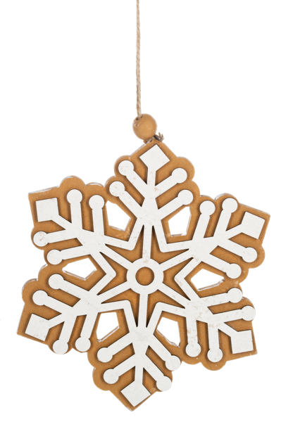 christmas tree decorations by Ganz in the shape of a snowflake