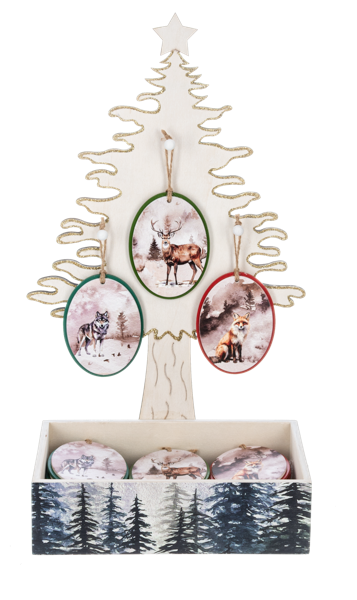 Oval Woodland Animal Ornament by Ganz®