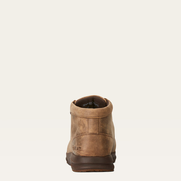brown moccasin style shoe by Ariat on a white background