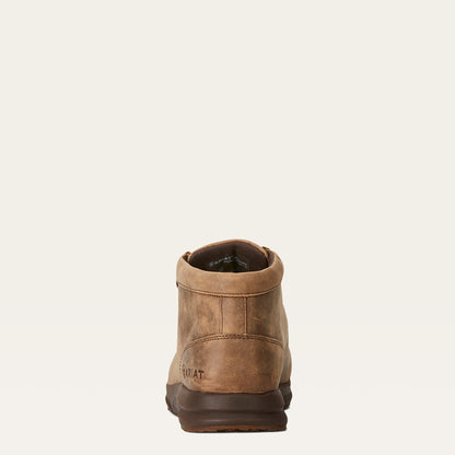 brown moccasin style shoe by Ariat on a white background