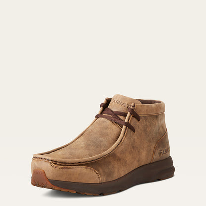 brown moccasin style shoe by Ariat on a white background