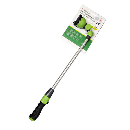 Garden water sprayer with telescopic handle on a white background