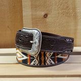 Wide Chocolate Southwest Inlay Men's Belt by Ariat®