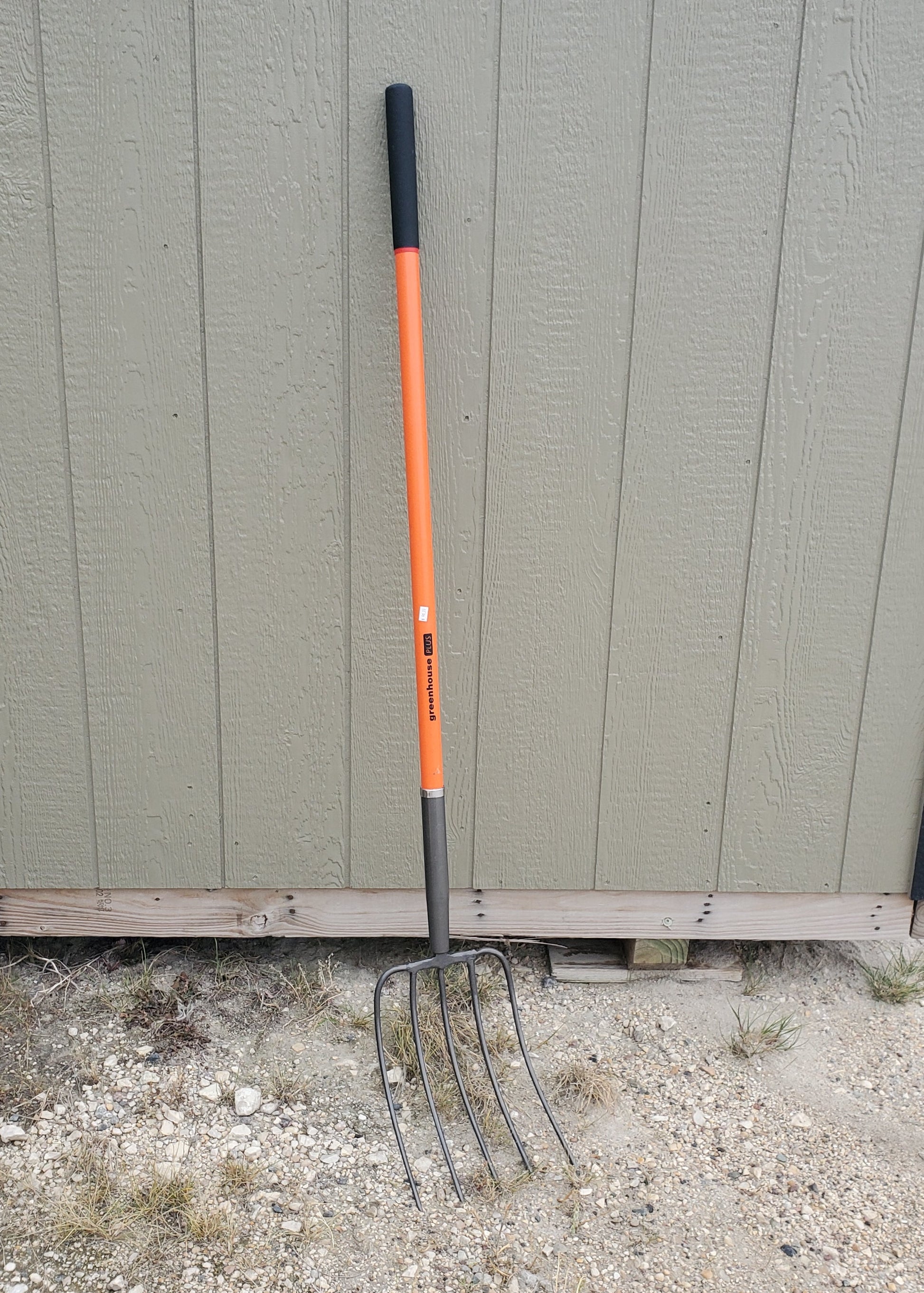5 Tine Pitchfork Leaning On Wall