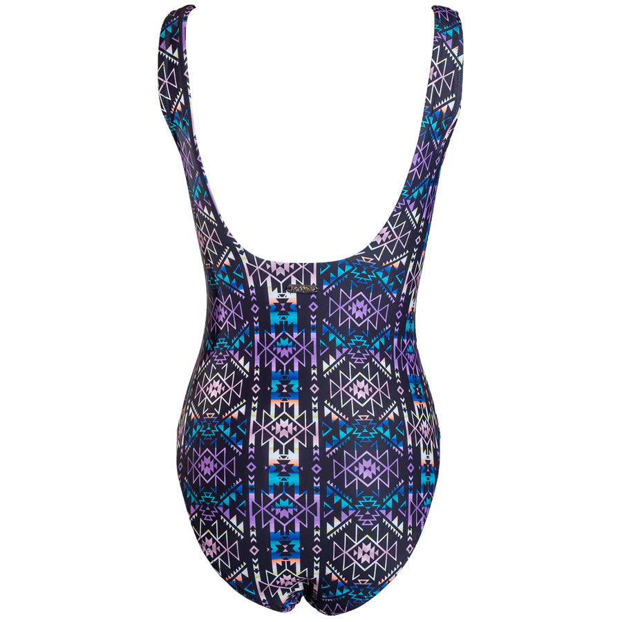 Black Aztec 'Ollie' Women's One Piece Swimsuit by Hooey®