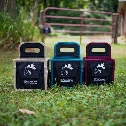 3 tote bags by canadian horsewear co in an outdoor setting