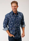 Hawaiian Blues Cowboy Men's Shirt by Roper®