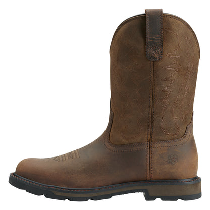side pf a brown cowboy boot on a white background