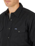 Black Lined Cowboy Cut Work Men's Shirt by Wrangler®