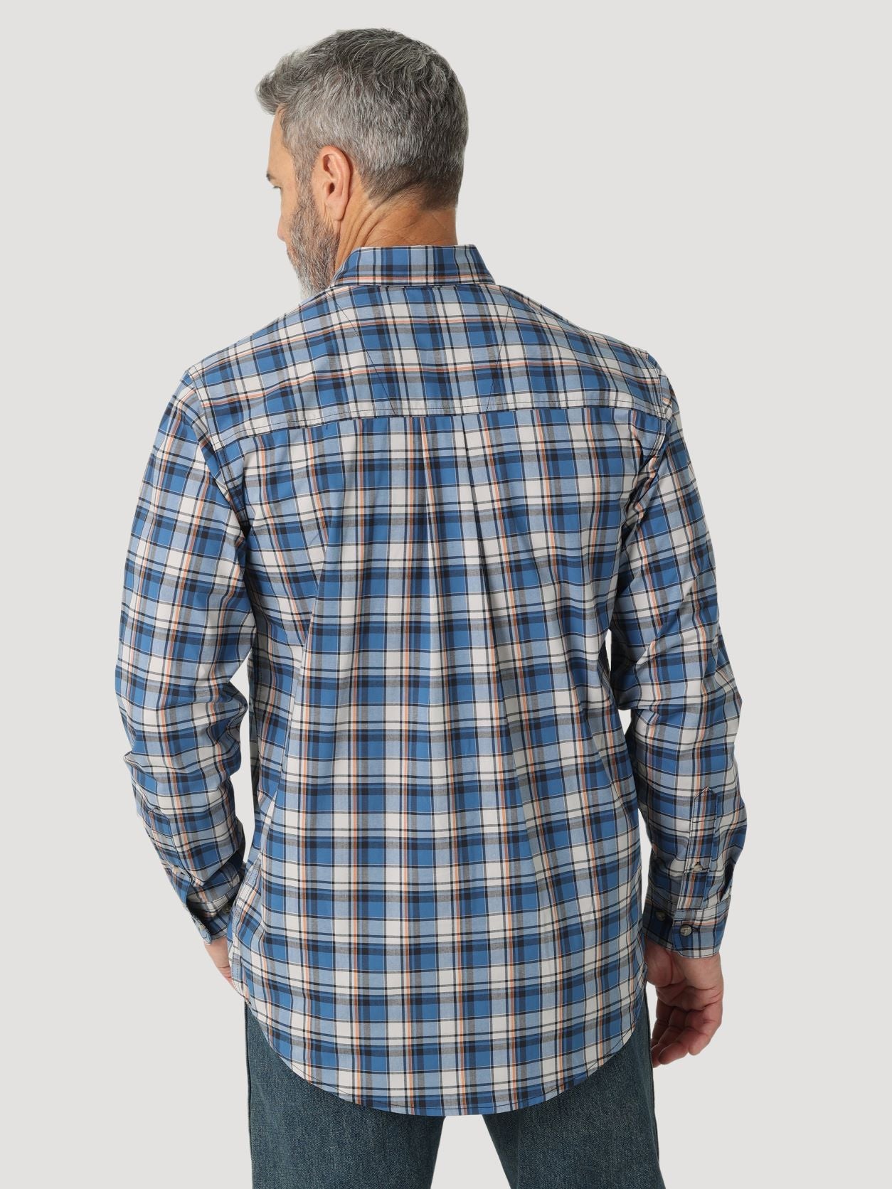 Rugged Wear™ Blue Plaid Men's Shirt by Wrangler®