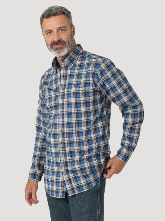 Rugged Wear™ Blue Plaid Men's Shirt by Wrangler®