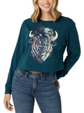 'Blue Bison' Long Sleeve Women's T-Shirt by Wrangler®