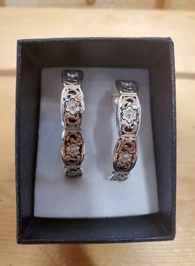 Classic Rose Flower Hoop Earrings by Montana Silversmiths – Stone