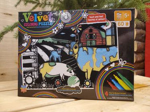 "Farm Animal" Velvet Coloring 60 Piece Puzzle