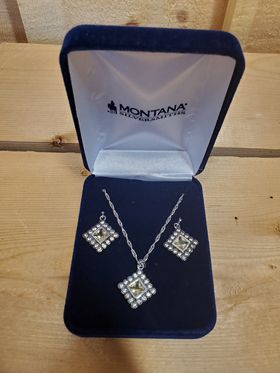 Roped Sunset Lights Jewelry Set by Montana Silversmiths