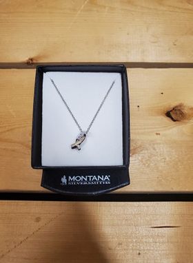 Cubic Zirconia Christian Fish Necklace by Montana Silversmiths