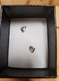 Tiny Heart Crystal Post Earrings by Montana Silversmiths