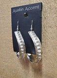 Berry Edge Hanging Hoop Earrings by Austin Accents