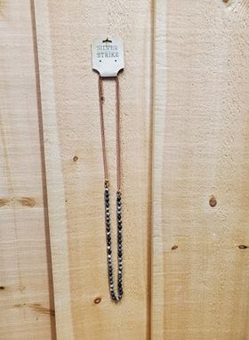 Grey Stone Bead Necklace by Silver Strike