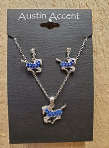 Crystal Running Horse Jewelry Set by Austin Accents