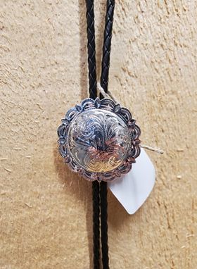 Silver Concho Bolo Tie