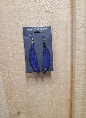 Leather Feather Earrings by Austin Accents