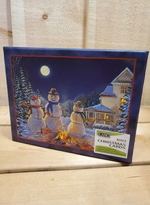 "Moonlit Snowmen" Christmas Cards by Lang