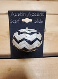 Braided Rawhide and Leather Scarf Slide by Austin Accents