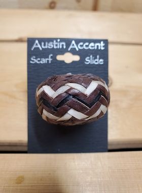 Braided Rawhide and Leather Scarf Slide by Austin Accents