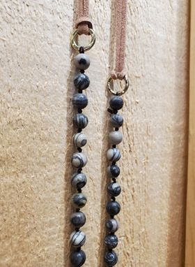 Grey Stone Bead Necklace by Silver Strike